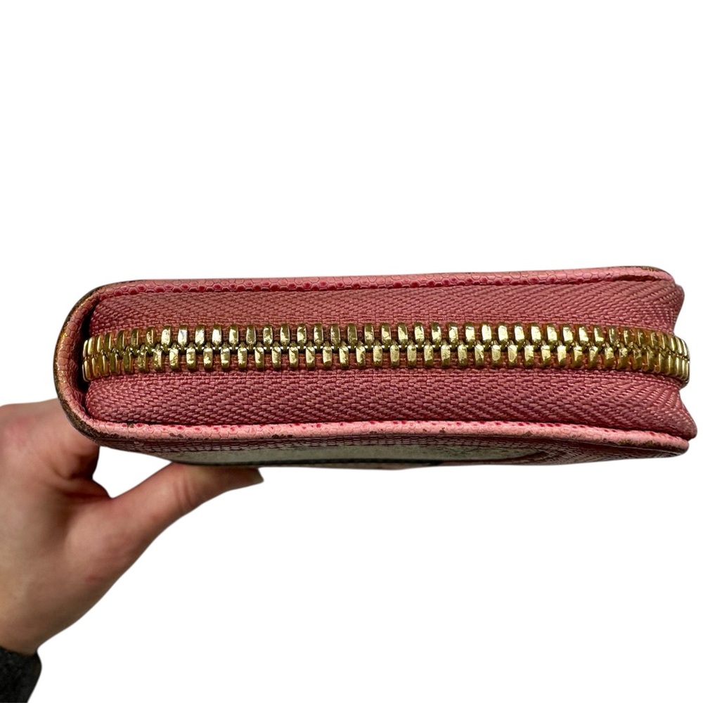 MCM Visetos Pink and Tan Zip Wallet - Picture 4 of 12